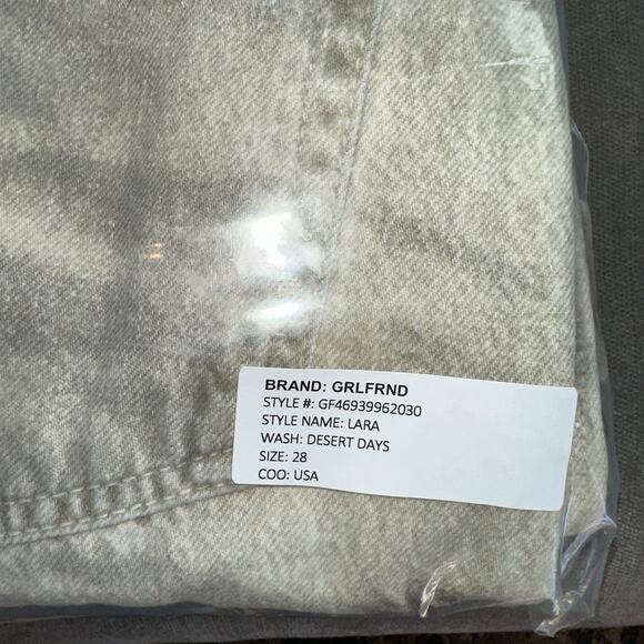 GRLFRND Lara Cargo Jean Desert Days SIZE 28 Camo Slouchy Low Rise Baggy $295 NEW - Picture 12 of 12